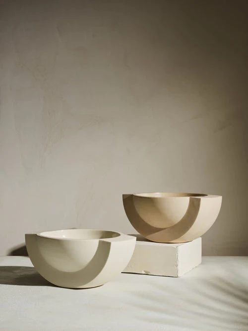 SATURN Ceramic Bowl in Sand
